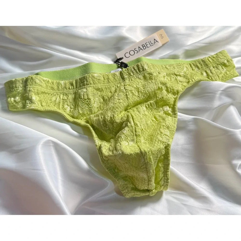 CosaBella‎ Green Lace Men's G-String Thong Sheer Stretch Designer Underwear L